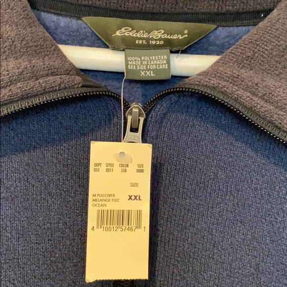 Eddie Bower men’s crew sip sweatshirt - Picture 2 of 3